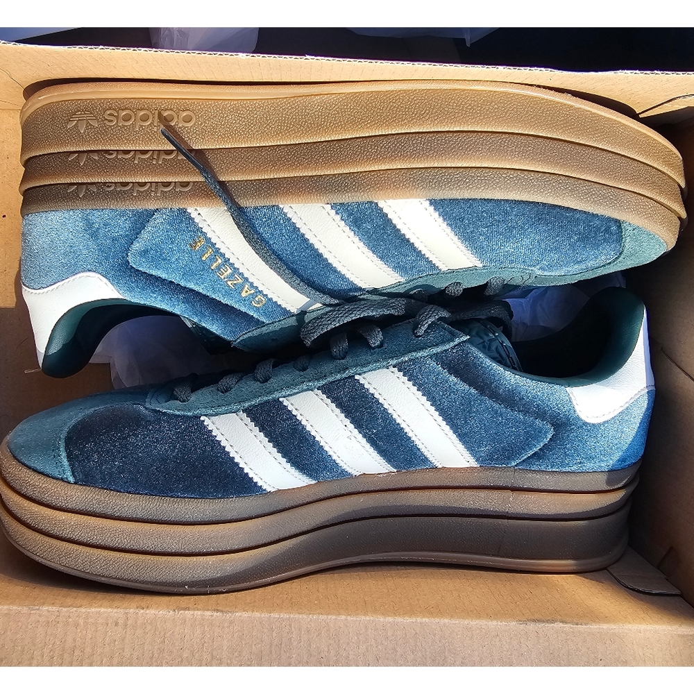 adidas Originals Women's Gazelle Bold Shoes, minergreen - Picture 8 of 8